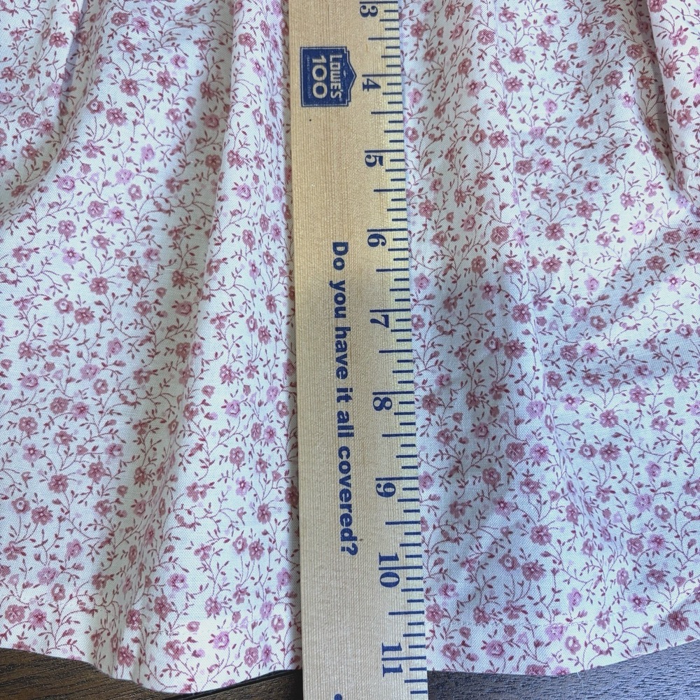Girls Pink Calico Ditzy Floral Print Crib Skirt Shabby Chic Cottagecore Feminine - Picture 13 of 14